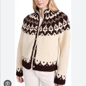 **IN SEARCH OF** RE/DONE High Neck Cardigan Fair Isle